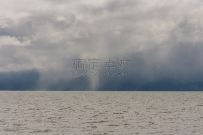 暴风雨,科罗曼德尔半岛,新西兰,在上面,水平画幅,山,无人,海港,海岸地形,户外