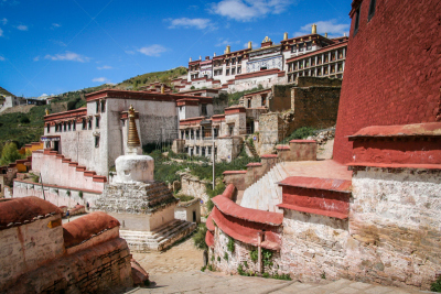 大昭寺,修道院,近景,神殿,梯田,灵性,水平画幅,山,户外,佛教