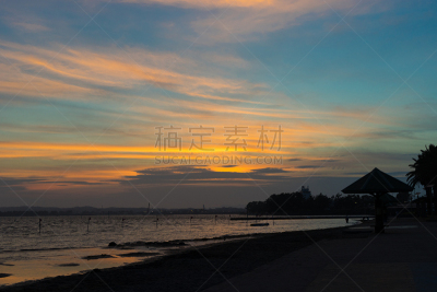 水,休闲活动,水平画幅,码头,无人,夏天,户外,湖,云,滨名湖