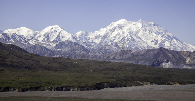 麦金利峰,山,丹那利国家公园,水平画幅,雪,无人,2015年,山顶,阿拉斯加,户外