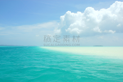 天空,蓝色,海洋,自然,水,旅游目的地,水平画幅,绿色,无人,自然美