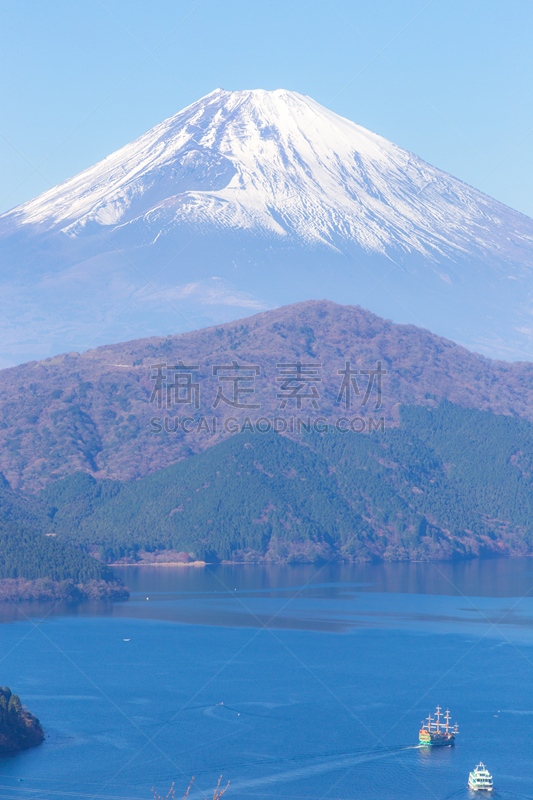 箱根园,富士山,摄像机拍摄角度,垂直画幅,天空,里山,山,无人,火山地形,户外