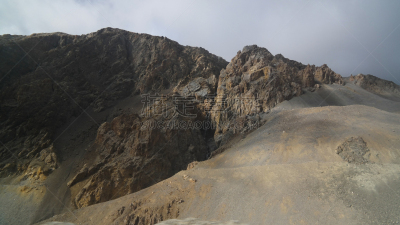 山口,河流,吉尔吉斯斯坦,全景,栈桥码头,沟壑,寒冷,野生动物,霜,雪