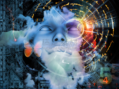 虚荣,脑部,灵性,纹理效果,伊瑟镇,超现实主义的,错觉,仅男人,仅成年人