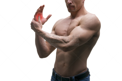 男性,腕管症,手,痛苦,健美身材,躯干,四肢,运动,人类肌肉
