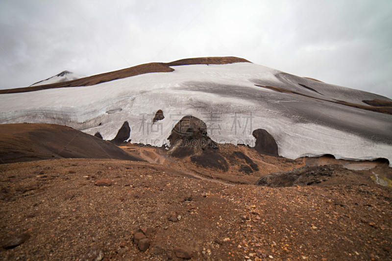 冰岛国,地形,冷,兰德玛纳,水,天空,美,水平画幅,雪,火山地形