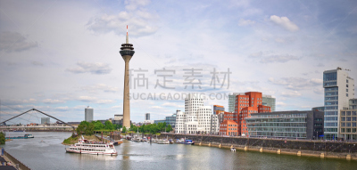 杜赛尔多夫,德国,市区,媒体港,弗兰克·盖里,莱茵通讯塔,莱茵河,人造钻石,逆转录酶病毒,游艇码头