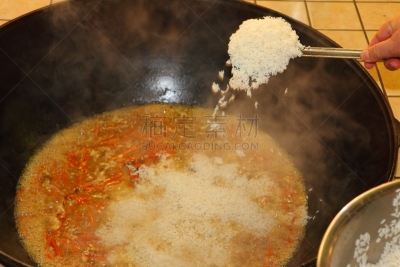 巨大的,肉饭,碗,肉,香菜,加冕式,乌兹别克斯坦,美,胡萝卜,芳香的