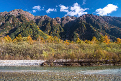 松本,自然,秋天,日本,都市风光,梓川,中部山岳国立公园,飞驒山脉,长野县,天空