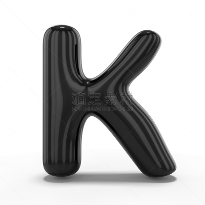 三维图形,气球,英文字母k,充气品,白色背景,分离着色,背景分离,美术工艺,字母,风