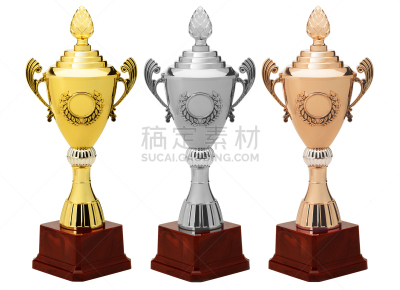 运动,杯,正面视角,留白,奖杯,领导能力,第一名,金属,月桂树,白色