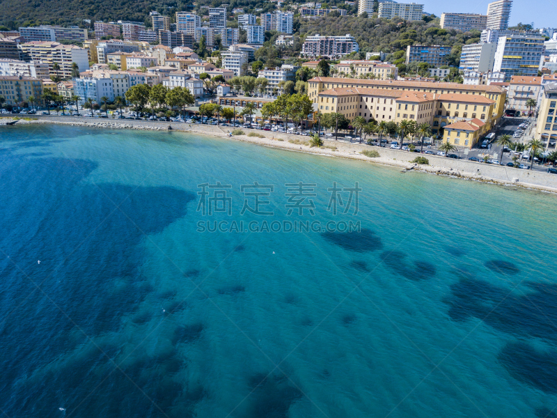 法国,城市,航拍视角,海洋,科西嘉,摄像机拍摄角度,中心,阿雅克修,水平画幅,旅行者