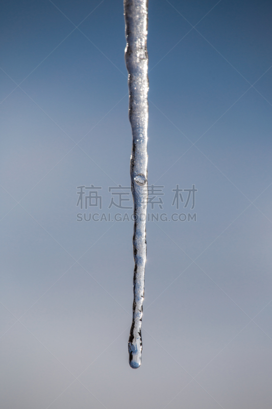 钟乳石,垂直画幅,天空,冬天,无人,蓝色,冰,冻结的,水滴,摄影