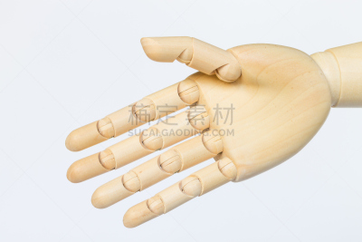 木制,手,模型,白色背景,留白,水平画幅,符号,男性,方向,想法