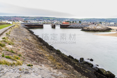 海港,水,水平画幅,建筑,无人,欧洲,威尔士,海峡,海岸地形,户外