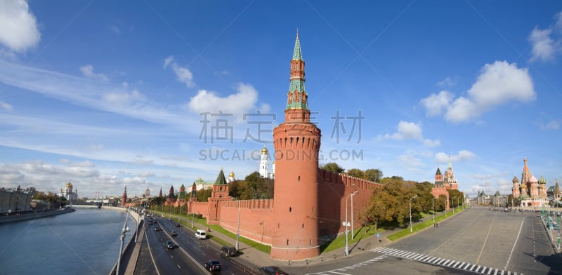 红场,莫斯科,全景,克里姆林宫,天空,市区路,古老的,国际著名景点