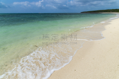 海滩,竹富岛,冲绳县,风景,留白,休闲活动,沙子,平视角,竹富町,纯净