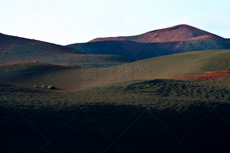 timanfaya national park,火山地形,兰萨罗特岛,褐色,水平画幅,大西洋群岛,泥土,纯净,阴影,户外