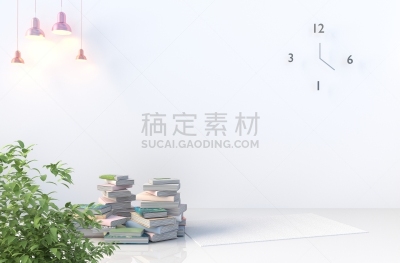热,窗帘,窗户,三维图形,砖地,水泥,装饰物,书,住宅房间,读书