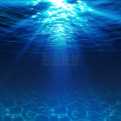 海底,水下,沙子,水面,深的,海洋,阳光光束,波纹,泡泡