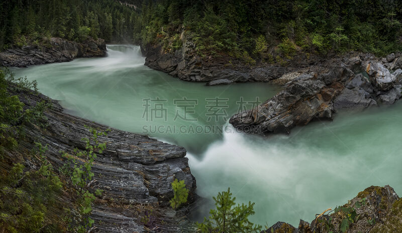 风景,自然,洛矶山脉,水平画幅,瀑布,无人,户外,大不列颠哥伦比亚,加拿大,长时间曝光