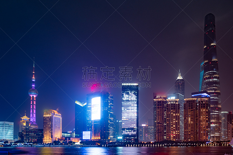 现代,都市风景,夜晚,上海,商务,旅途,汽车,曙暮光,著名景点,行人