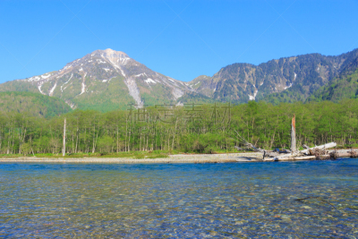 长野县,日本,大正池,梓川,松本,飞驒山脉,天空,美,里山,度假胜地
