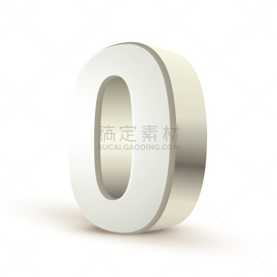 数字0,银色,三维图形,闪亮的,字母,新的,形状,铝,绘画插图,符号