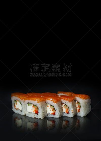 自由,日本人,留白,黑色背景,公亩,传统,菜单,寿司,清新,食品