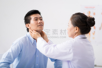 淋巴结,喉咙,水平画幅,微生物学,越南人,神经节,喉部检查,成年的,脖子
