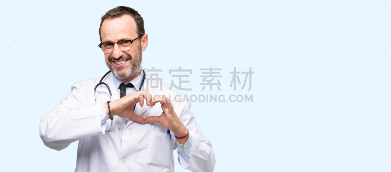 幸福,符号,手,老年男人,婚姻,爱,出示,沟通