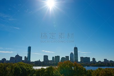 城市天际线,波士顿,哈佛大学,后湾,查尔斯河,剑桥,常春藤盟校,马萨诸塞,商务,城市生活