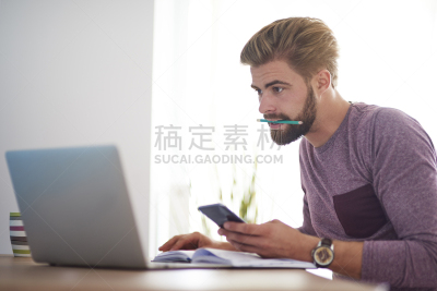 忙碌,青年人,商务人士,白昼,无线应用协议,多重任务,日历,做计划,家庭办公,办公室