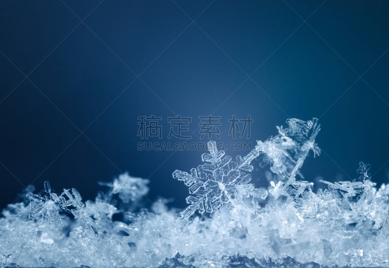 雪花,式样,大规模的放大,雾淞,雪堆,冰晶,水平画幅,雪,无人