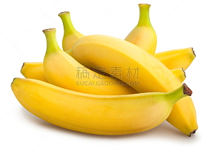 香蕉,堆,中等数量物体,水果,白色背景,水平画幅,无人,生食,组物体,特写