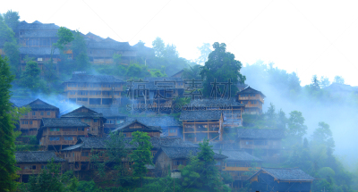 雾,乡村,龙胜,龙脊梯田,桂林,美,水平画幅,湿,早晨,夏天