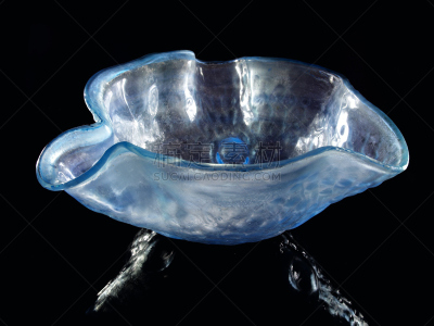 蓝色,浅的,,蓝色玻璃,艺术,桌子,水平画幅,形状,无人,玻璃