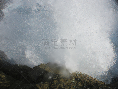岩石,泻湖,波浪,半路礁,艾利海滩,珊瑚海,大堡礁,留白,水平画幅,无人