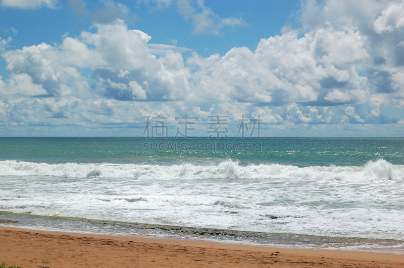 水,印度洋,斯里兰卡,本托特,青绿色,天空,美,水平画幅,沙子