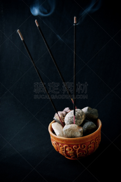 风水,垂直画幅,灵性,褐色,芳香的,符号,熏香,烟,彩色图片