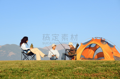 家庭,洛矶山脉,休闲活动,水平画幅,单身母亲,早晨,夏天,户外,母亲,山