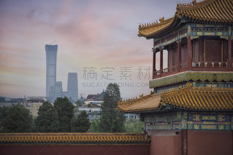 远古的,建筑,北京,现代,户外,蓝色,式样,著名景点,国际著名景点,未来