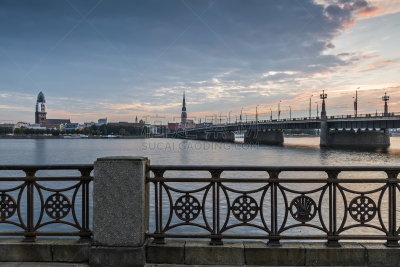 View on historical center of Riga, Latvia