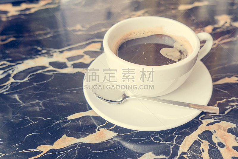 黑咖啡,黑色背景,太空,咖啡馆,桌子,水平画幅,早晨,浓咖啡,饮料,餐馆