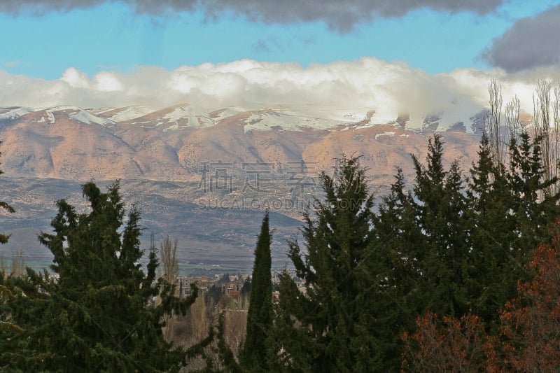 黎巴嫩山,自然,水平画幅,地形,雪,无人,滑雪运动,山脉,看风景,天气