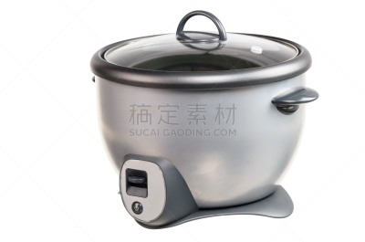 电饭锅,分离着色,白色背景,水平画幅,蒸锅,热,用具,砂锅菜,炊具,蒸汽
