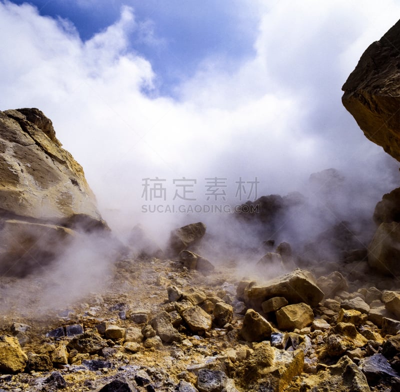 硫磺,火山,斯托伦波里岛,浓烟,水平画幅,无人,有毒生物体,丽巴瑞群岛,户外,岛