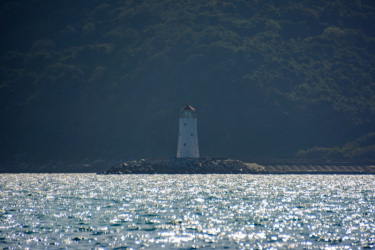 中国,雨林,山,海岸线,灯塔楼,透明,海洋,海南省,三亚