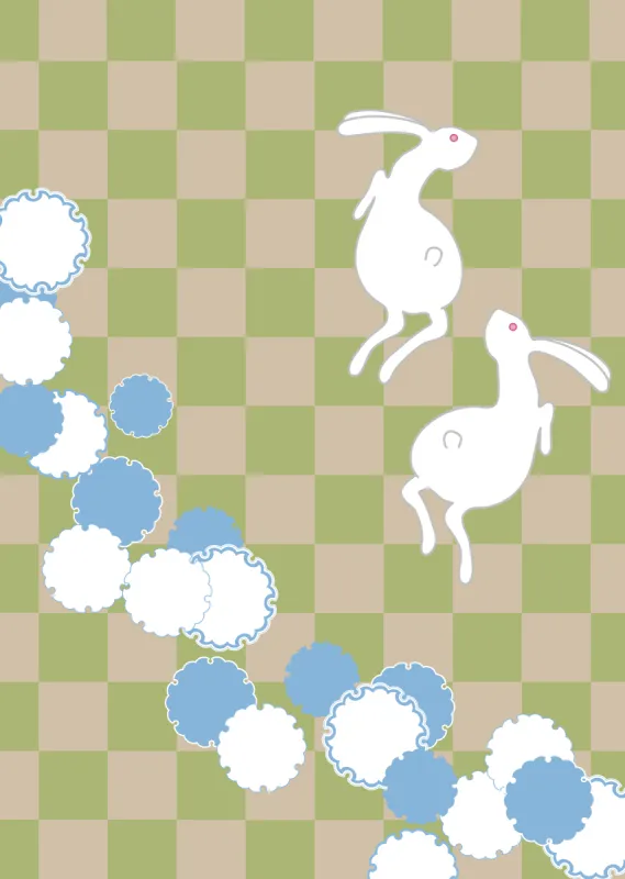 うさぎをデフォルメ してデザインし 和柄を使った背景と合わせ落ち着いた感じのカットにしました メインイメージとしても背景イメージとしても使用いただけたら幸いです 图片素材下载 稿定素材