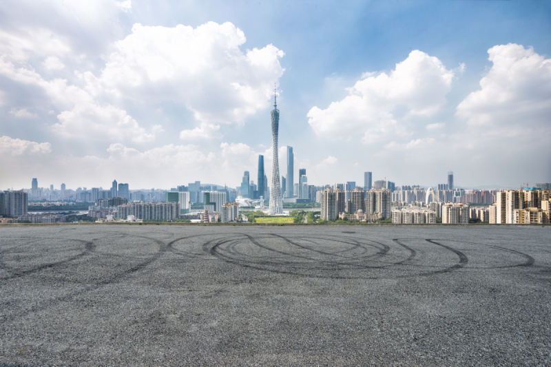 城市,现代,空的路,广州,广东省,商务,城市生活,空的,沥青,汽车预览效果